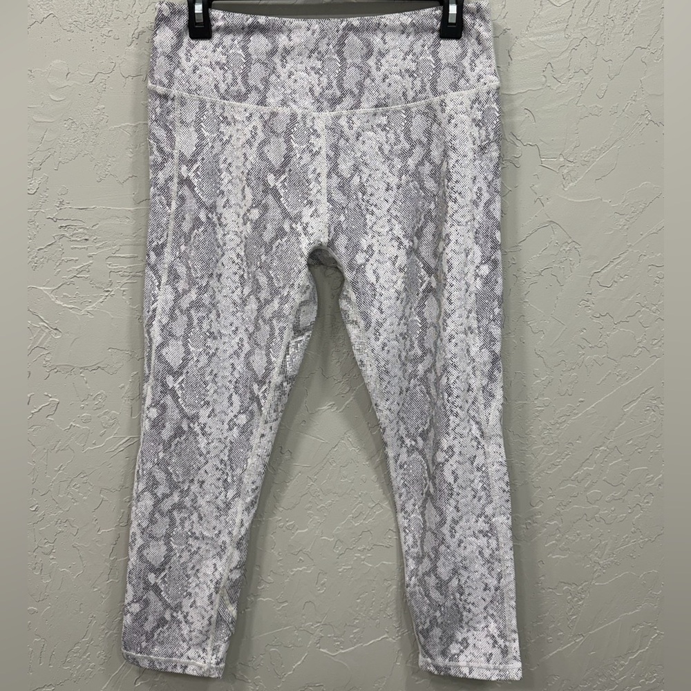 CurvesNCombatboots Snakeskin Compression Leggings XL High Waisted Athletic Pants